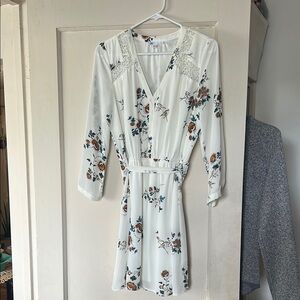 Floral White Dress